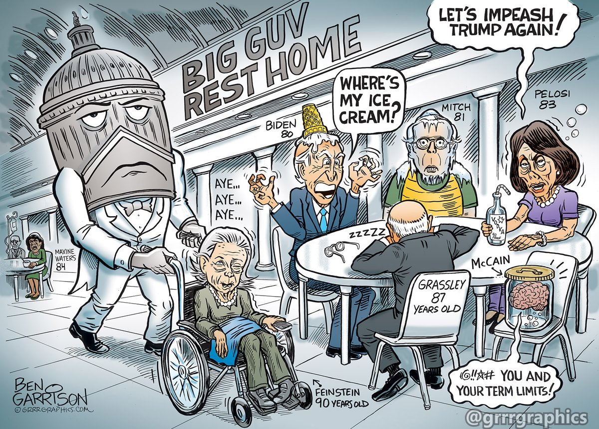 GrrrGraphics's tweet image. Congress was not meant to be a 'Rest Home'
Do you agree?🤔
Reply with your take on #TermLimits
RT if Mitch McConnell should resign NOW!
FLashback Saturday Ben Garrison cartoon from 2023