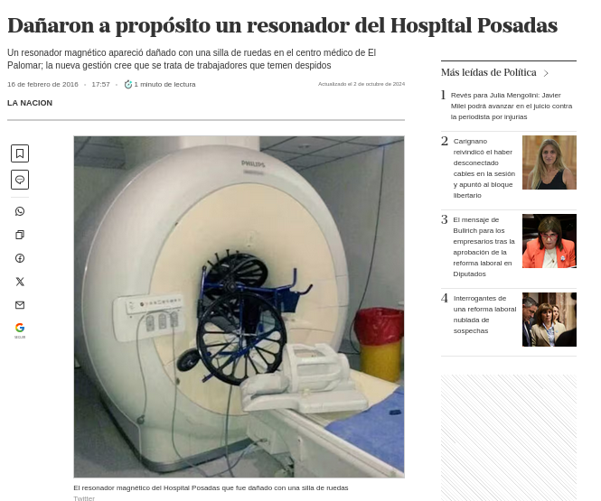 <a href="/IsidoritoElRey/">Isidorito</a> Los resonadores magnéticos son mucho más caros y no tuvieron ningún problema en arruinarlo porque perdieron una elección.