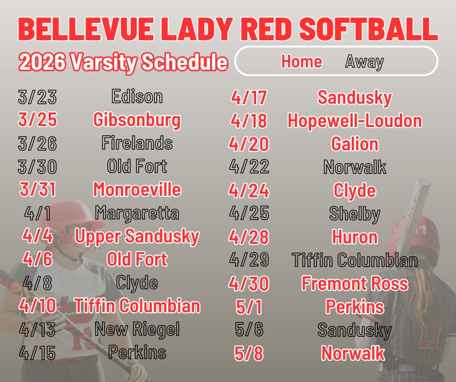 Bellevue Lady Red Softball tweet media