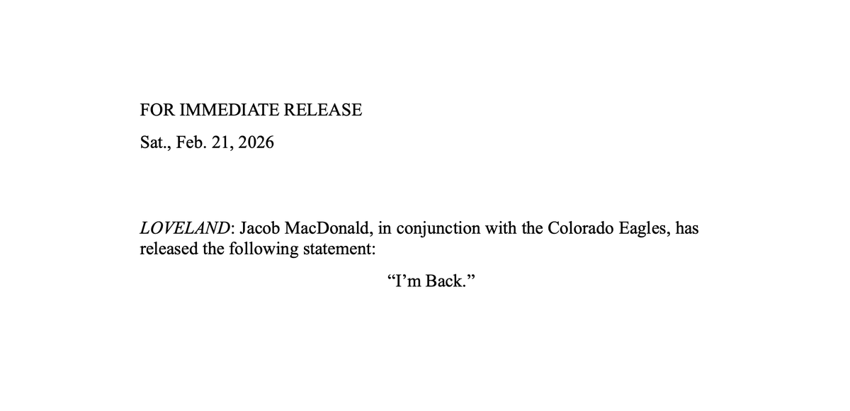 x-Colorado Eagles tweet media