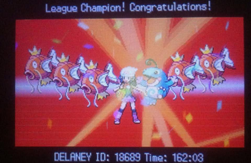 in 2007 i thought it would be badass to spend SO long getting 5 magikarp to level 100 to beat the elite four with them + my first shiny pokemon