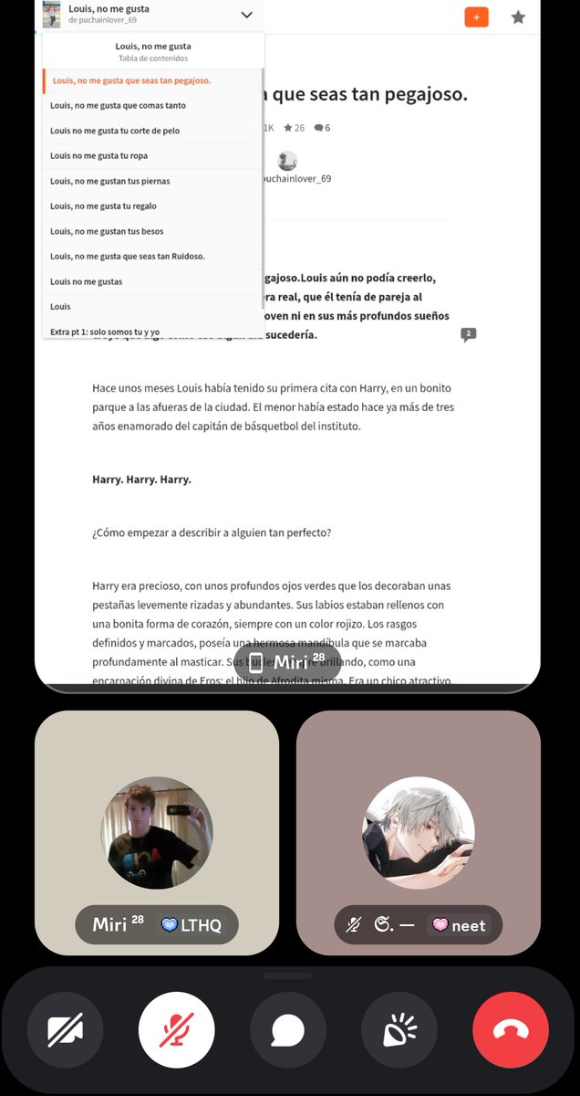 Ke hacia leyendo un fanfic larry