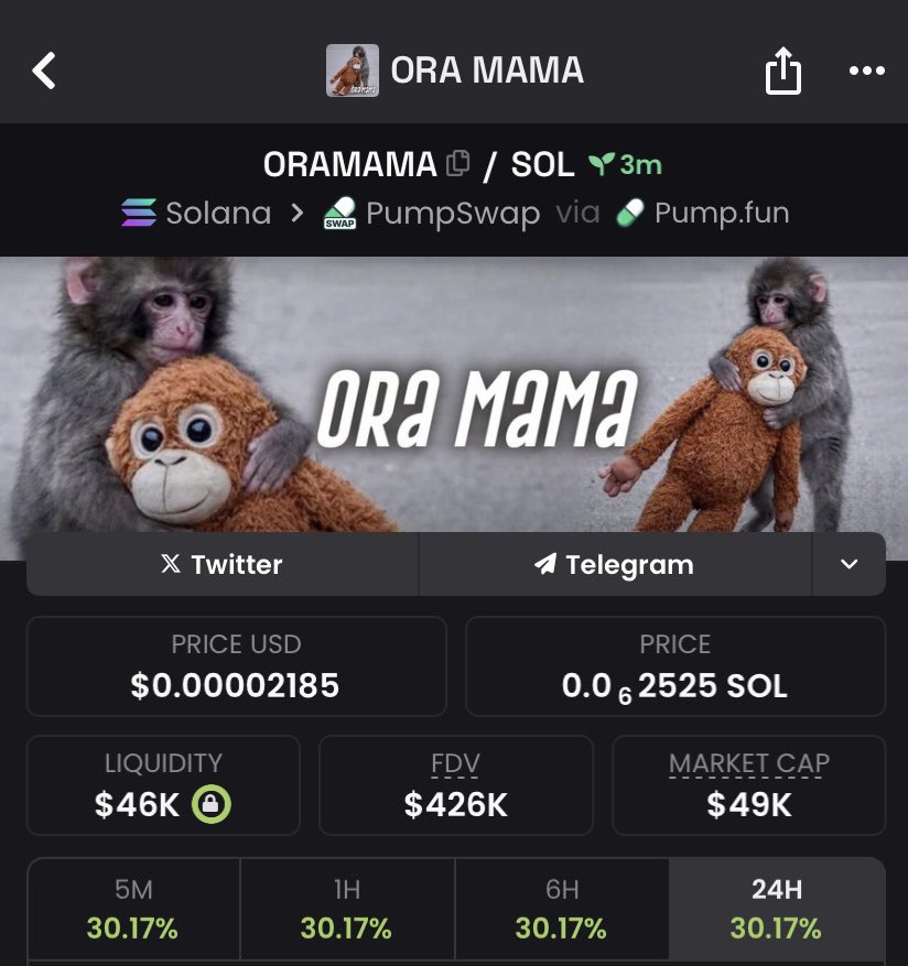 Sandeep94880085's tweet image. I shilled $ORAMAMA at $49k mcap in my alpha TG.

#solana #memecoin #altcoins #cryptotrading #oncha
