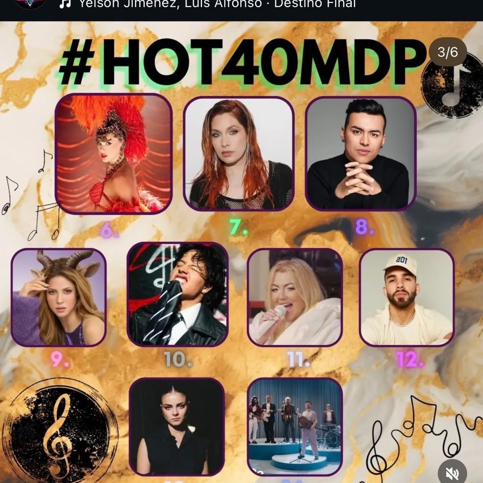 FabiolaCostill1's tweet photo. Gente linda se consiguió que otra canción de Lu este en el ranking! Po favor voten con el #HOT40MDP
La canción Deab y si no te cuida de
Link para votar 👇
https://t.co/L8FFXXo22A https://t.co/dchBqv194Q