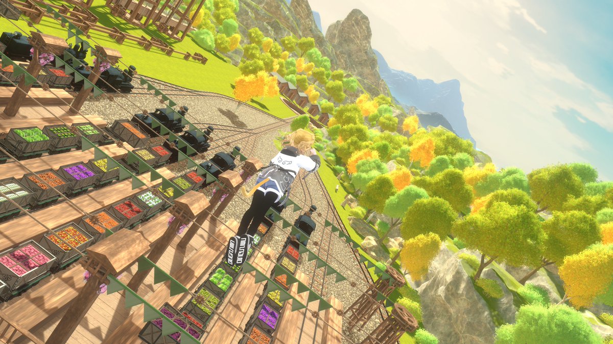 Dream_Drive's tweet photo. 自在に飛び回れる広大なVR空間なら「KTNK_HarvestStation」がおすすめ!
#DDFlight は「SAOフェアリィ・ダンス編みたいに飛びたいよね!」から生まれたのですが、ここはまさにその理想を体験できる世界。クエストクリアで飛行解放なので、世界観ごとぜひ楽しんでみてください! #VRChat_world紹介 https://t.co/RHHaaFN5m2