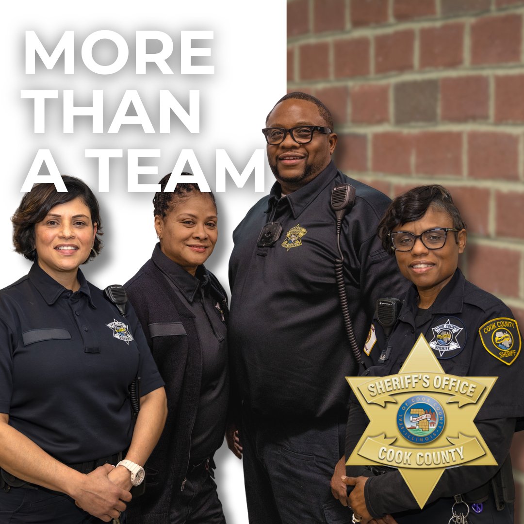 CookSheriffIL's tweet photo. A job worth doing. A team worth joining. Become a correctional officer with CCSO. 👉 https://t.co/ItitpLNb26
#GoWithCCSO #MoreThanATeam #EmploymentOpportunities #CookCountySheriff https://t.co/XUVU8cubgD