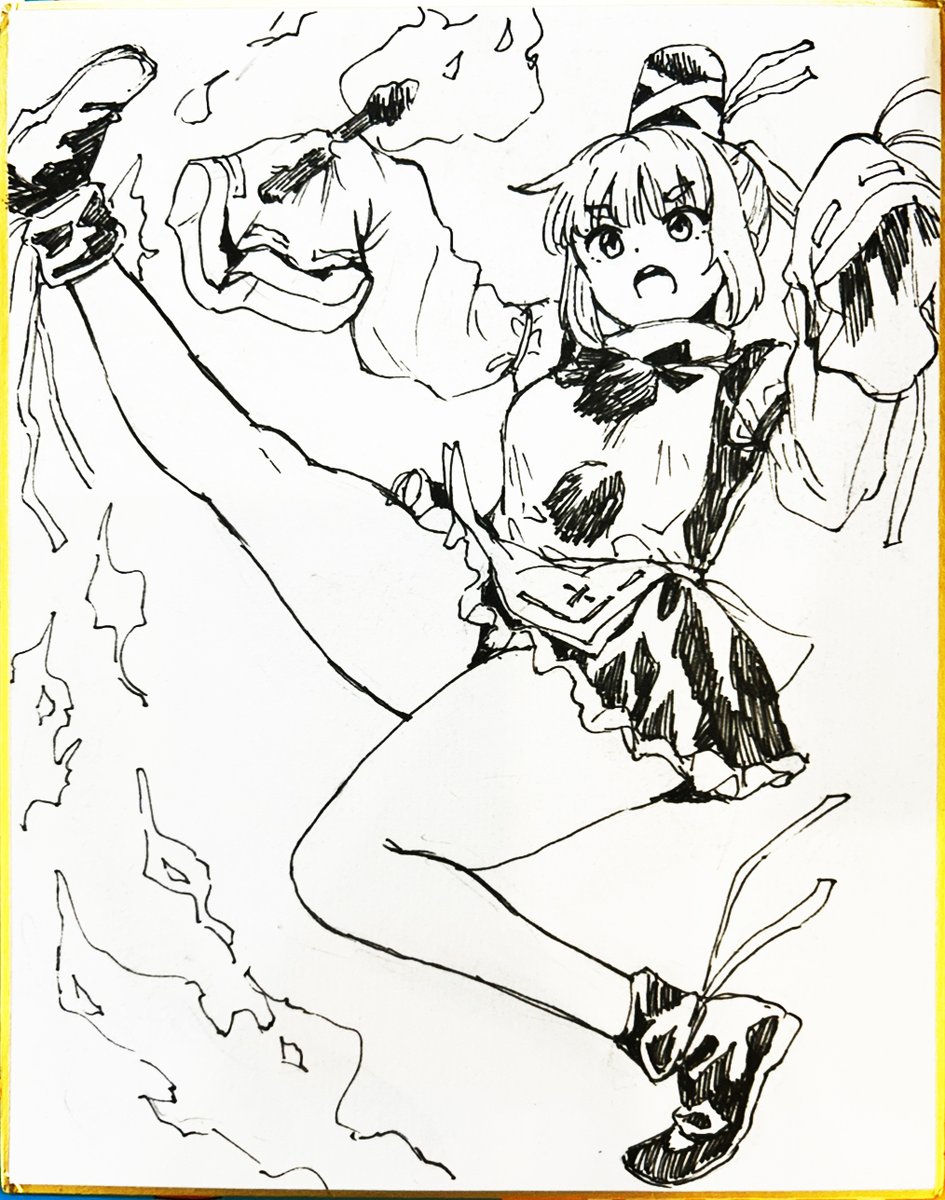 色紙描いた 