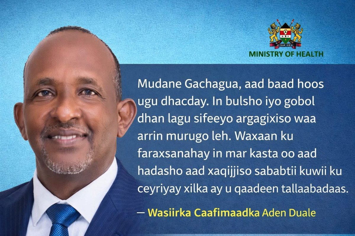 Hon. Aden Duale, EGH tweet media