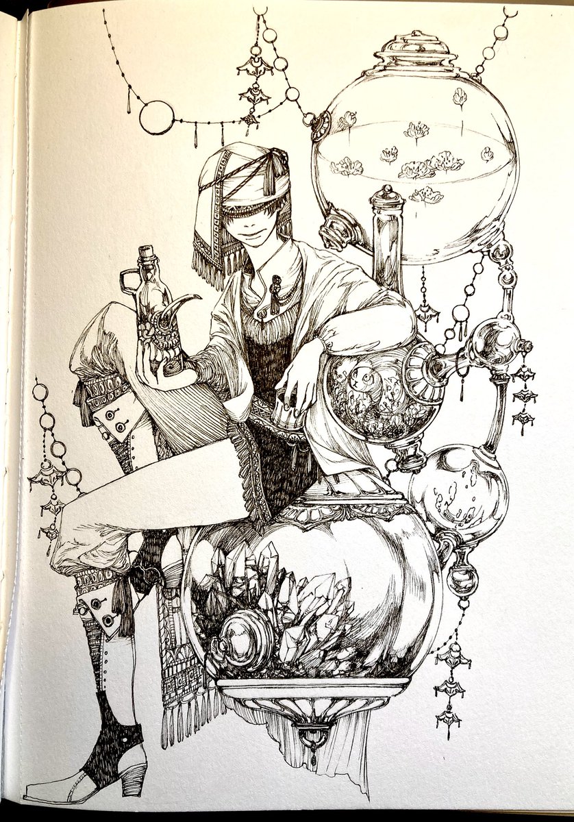 #ペン画イラスト 
#illustration 
#PIGMA