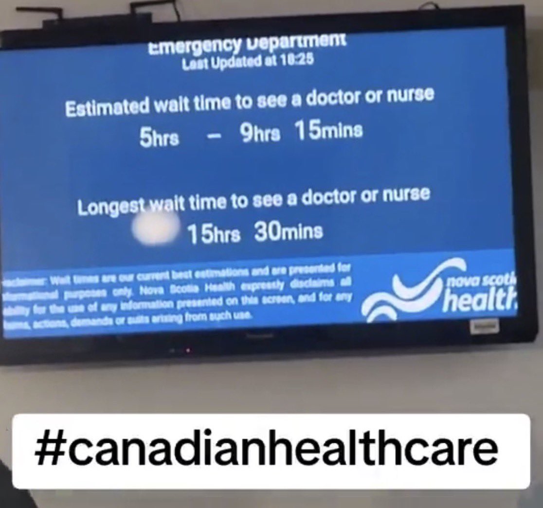 wealthmoose's tweet photo. 🚨 Patients in parts of Canada report ER waits stretching into the double digits.
How long did you wait on your last hospital visit?
🔹 Under 2 hours
🔹 2–6 hours
🔹 6–12 hours
🔹 12+ hours
Vote & share your experience 👇
🇨🇦 #Healthcare #Canada #ERWait #cdnpoli https://t.co/GoMdy1Qjkw