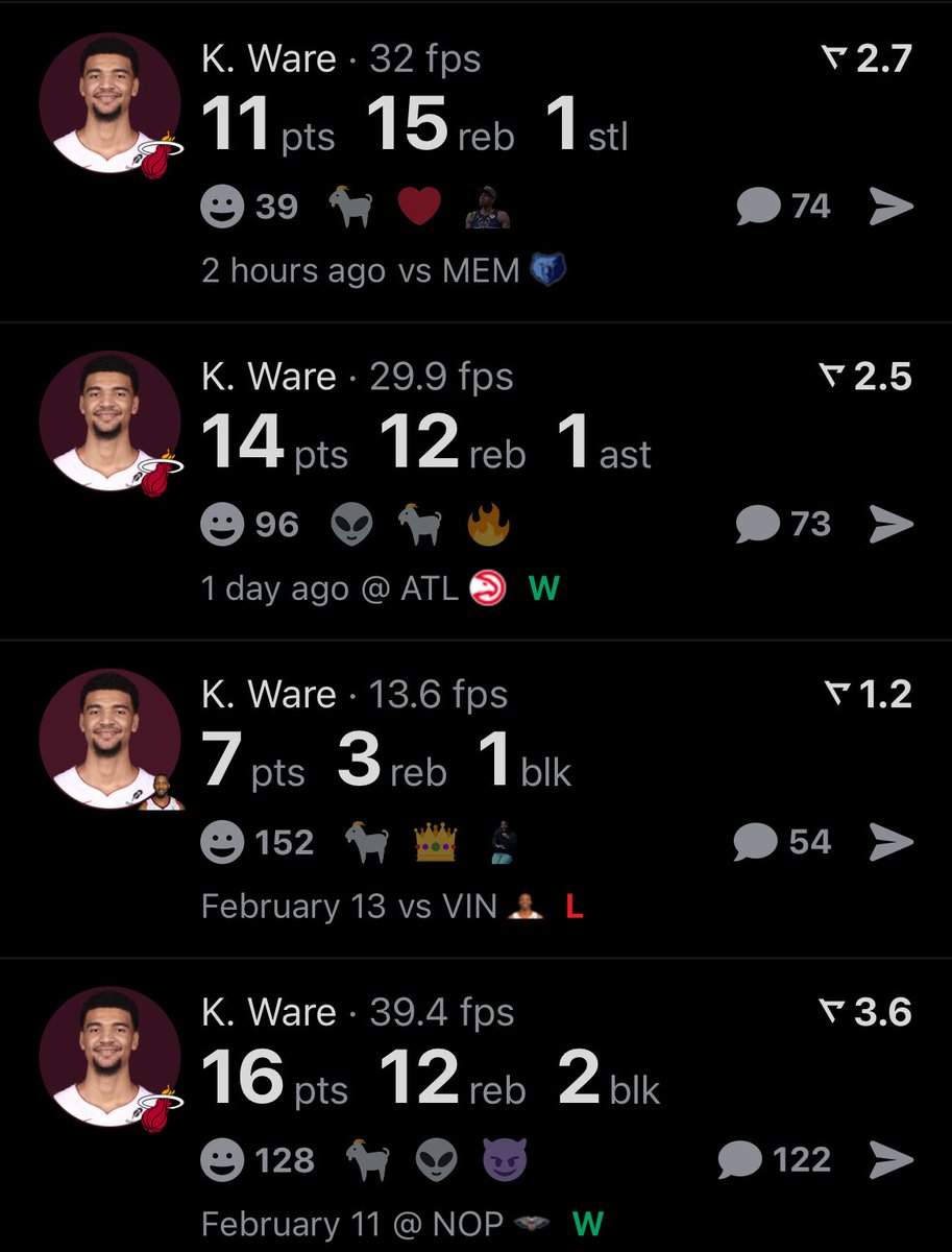 playoffkee_'s tweet photo. 3 straight double doubles while playing less than 20 min a night #warefc we ain’t writing back https://t.co/ZorLiBcC0w