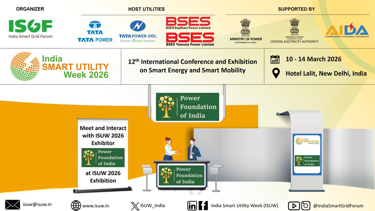 India Smart Utility Week - ISUW tweet media