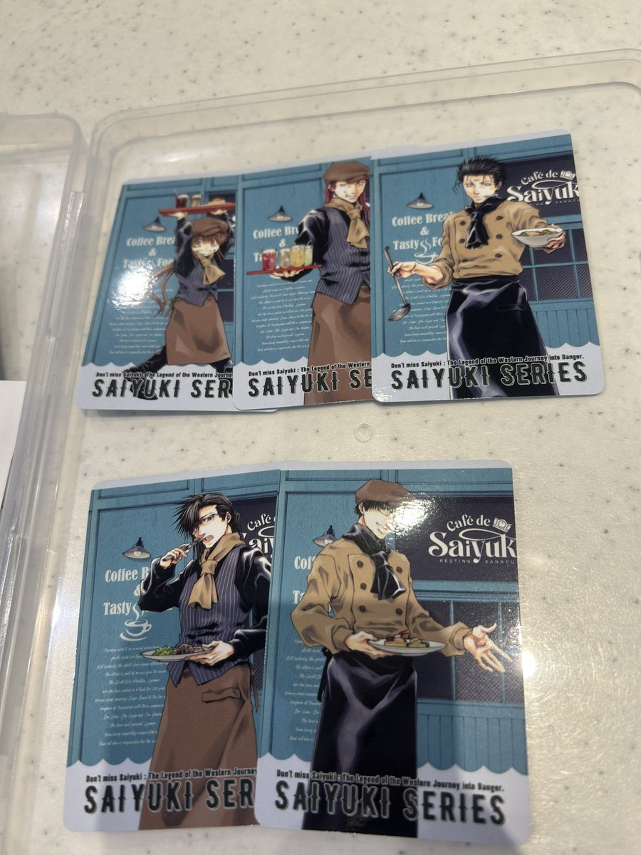 交換】 最遊記 カフェ 特典 カード 譲）ちび悟空 悟浄 捲簾 八戒 天蓬