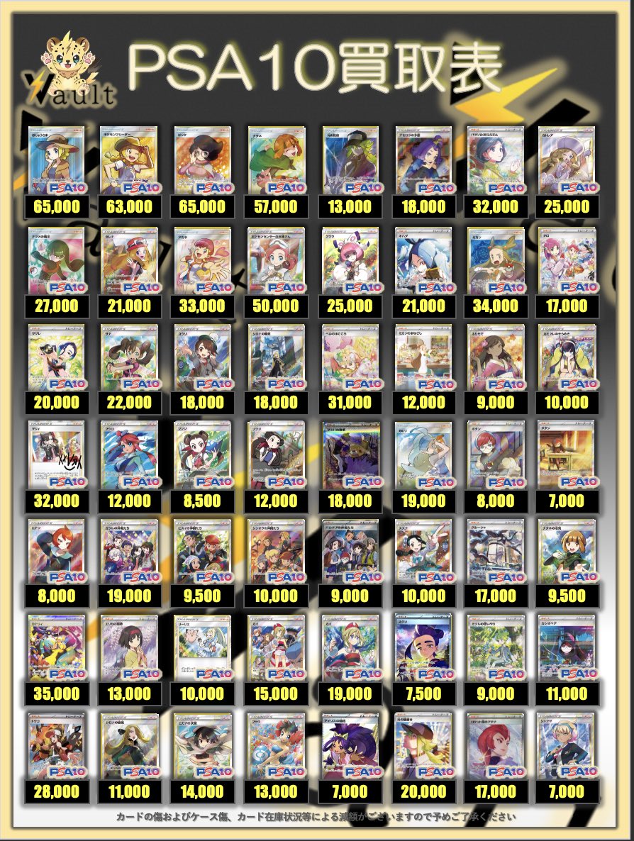 ポケカPSA10強化買取】⚡️2/22更新 ポケカPSA10の買取表になります