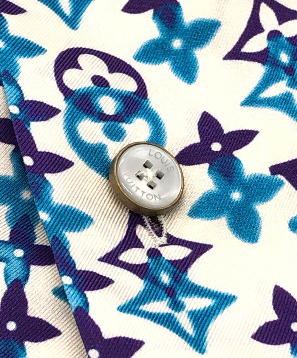 LOUIS VUITTON / ルイ ヴィトン】モノグラムプリントシルクシャツ|極上