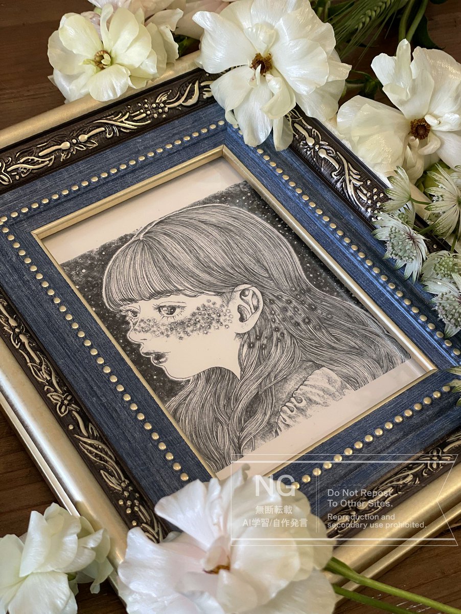ポストカードをこんなにも素敵に額装するしきさんの愛が凄い 原画を
