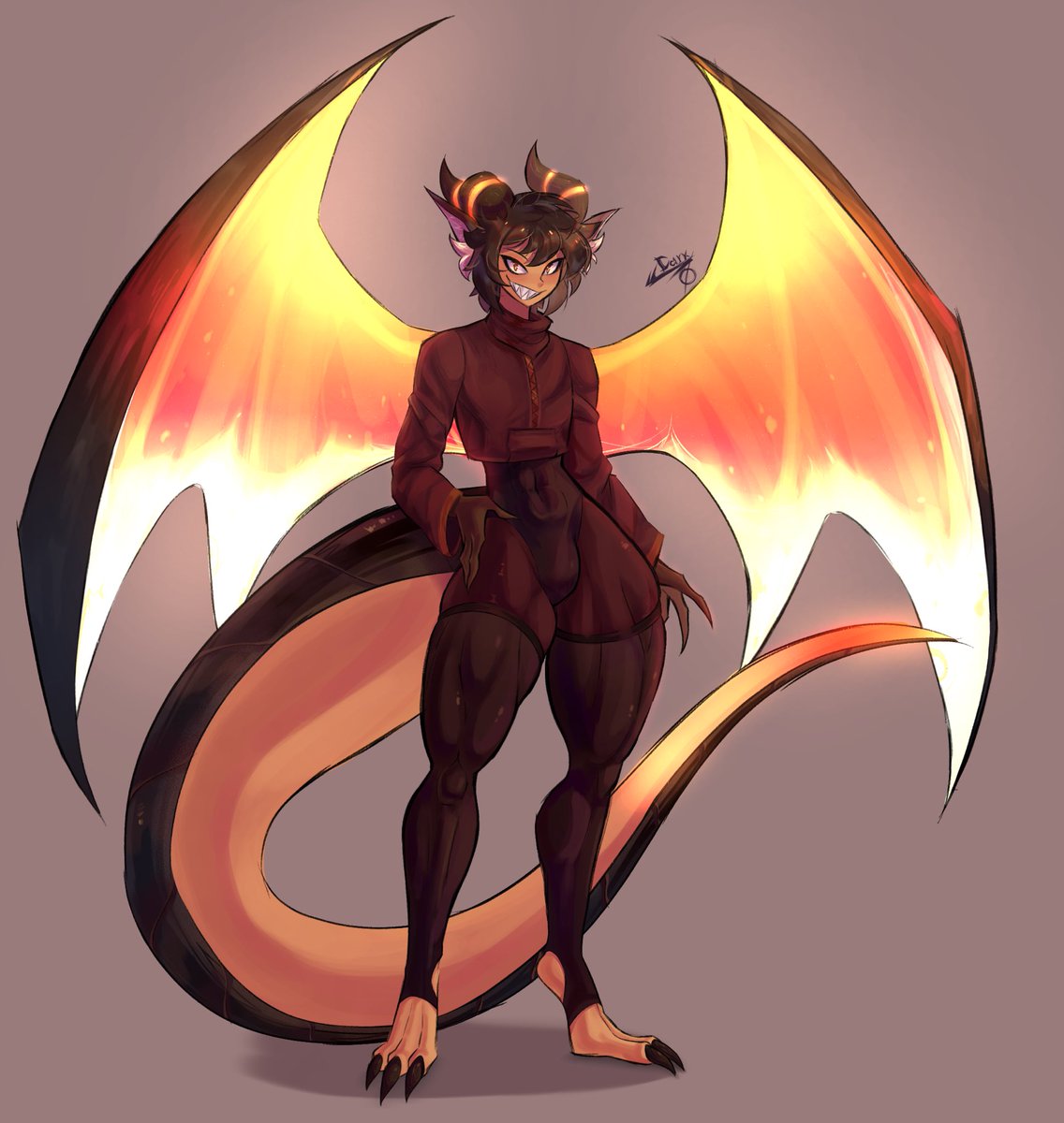 Lamborghinmon's tweet photo. Whooooooa two sonas?!?

Art by @darkoryx_zero (tysm dude!!!)

This is Yahya, he a dragon boy :D https://t.co/3Kg0HmEDpl
