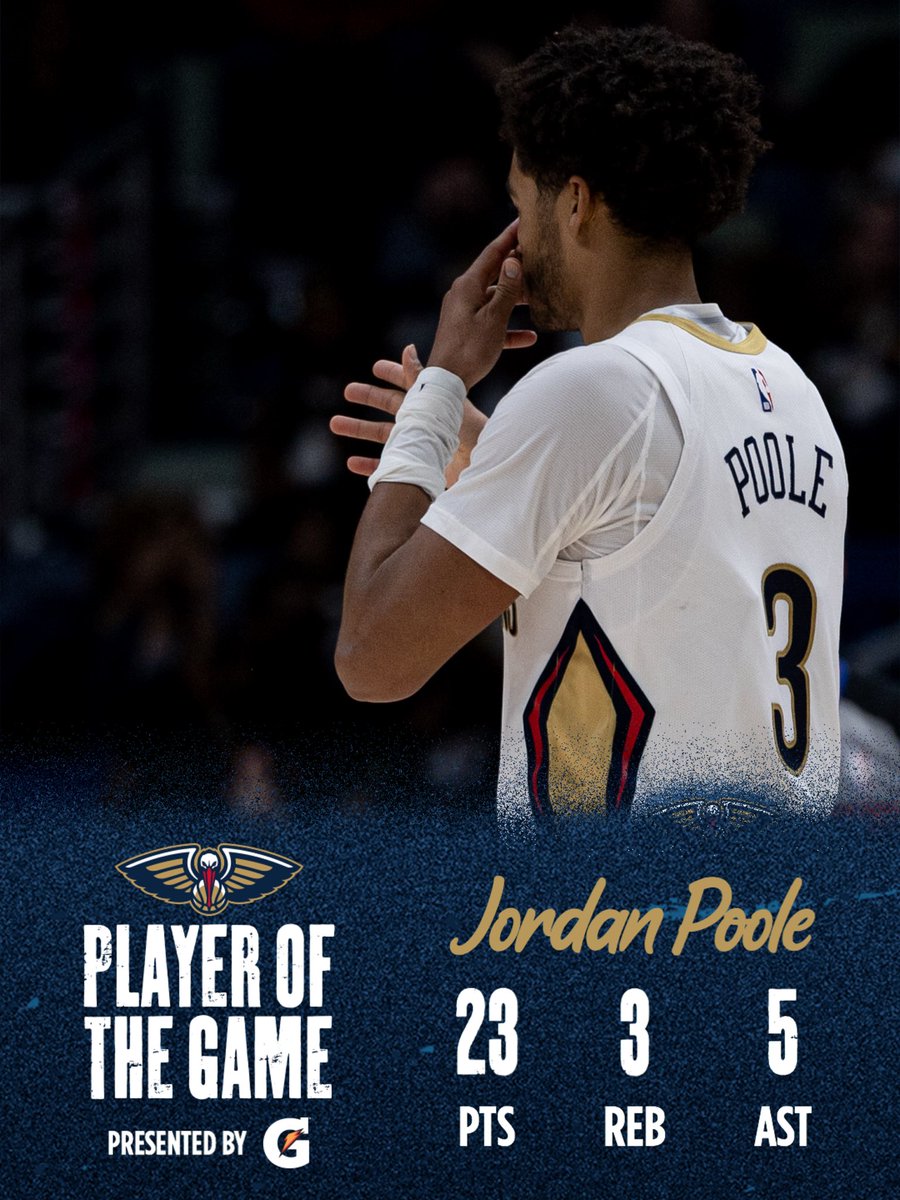 We love a Poole party
#Pelicans | @Gatorade
