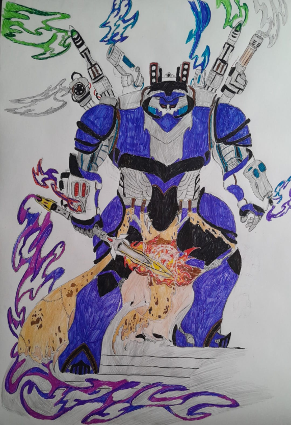 Once more, the sight of the hulking metal behemoth is seen heading towards the east side, Zestial's territory.

In his wake thru empty streets doors are closed and streets vacated when his figure shows up.

They all know he's heading towards that are for murder and mayhem.