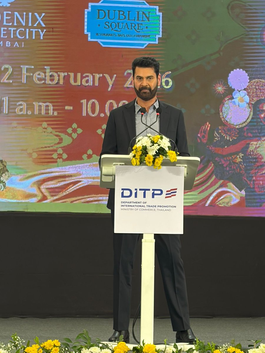 ficci_india's tweet photo. Mr @nihirparikh, Co-Chair, FICCI Maharashtra State Council, delivered the Keynote Address at the Inaugural Ceremony of #ThailandWeekMumbai2026 in Mumbai. Thailand Week is being organised by the Royal Thai Consulate-General, in Mumbai along with Thailand Trade Center, Mumbai. He highlighted FICCI’s initiatives towards strengthening India–Thailand bi-lateral trade by providing B2B platforms, Industry exposure visits, and sectoral collaborations between Indian and Thai companies.
He also emphasized on leveraging opportunities available for joint ventures, distribution tie-ups, and SME collaboration across retail, food processing, wellness, and manufacturing sectors in a fast-growing consumer economy in India. FICCI Maharashtra remains committed to deepening bilateral trade and investment linkages between India and Thailand at the regional level.

#ThailandWeek2026 #IndiaThailand #BilateralTrade 
@RTCGinMumbai