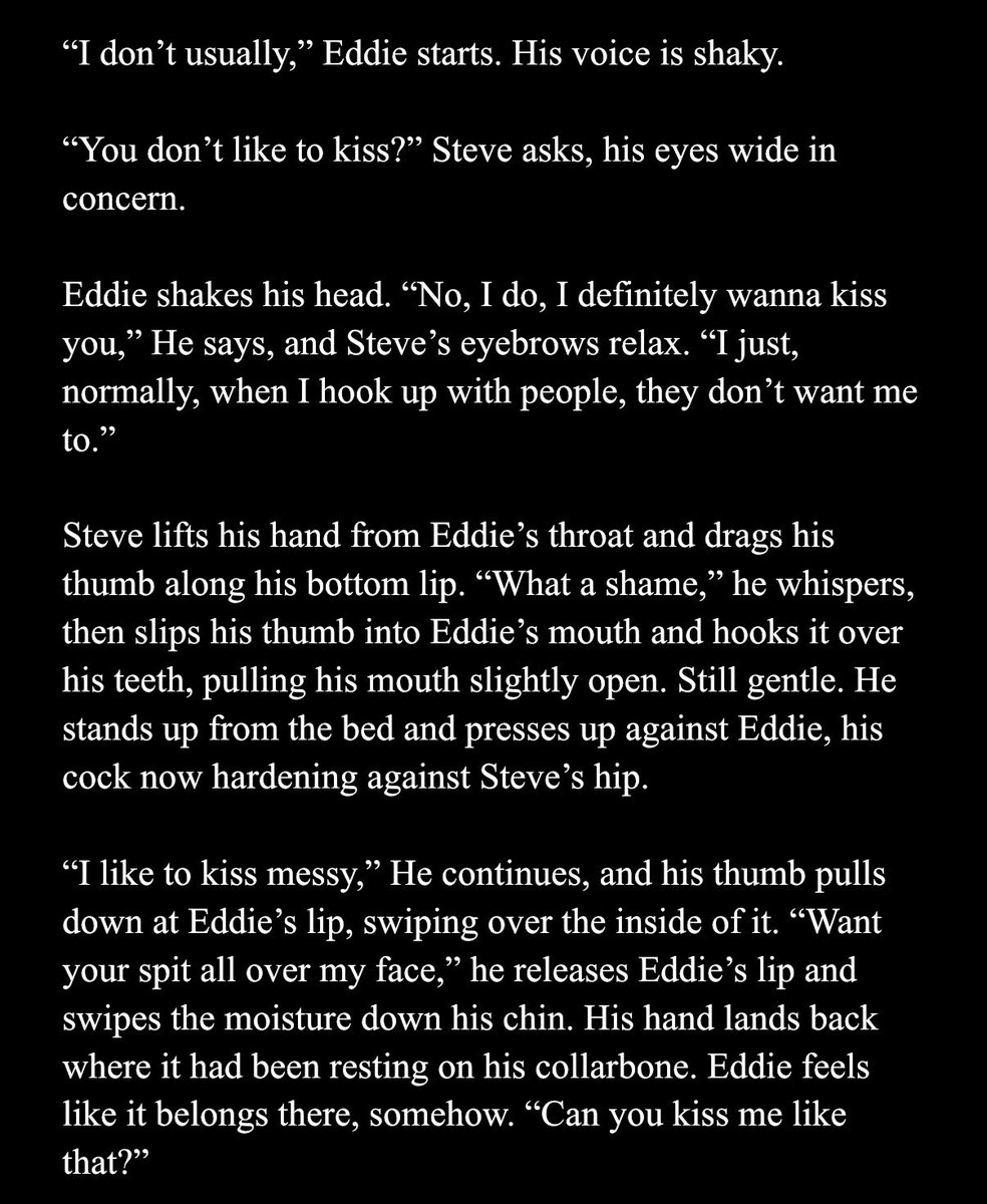 sexy sexy wip 🥵🥵🥵 needy eddie confident steve you are so precious #steddie