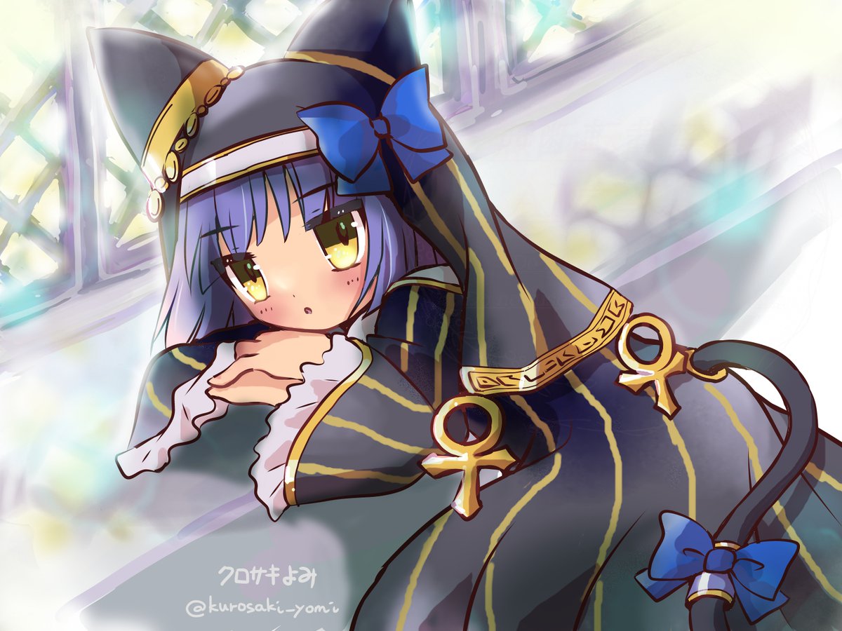 kurosaki_yomi's tweet image. 崇めて ?
 #ECO絵
 #猫の日