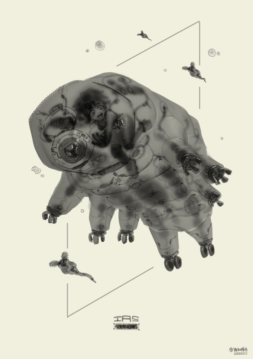 MaoyueWang's tweet photo. 生物载具系列9/9：水熊虫。Water bears #Mecha #drawing #ConceptDesign #Biopunk #cyberpunk https://t.co/EkUYmtZQ3z