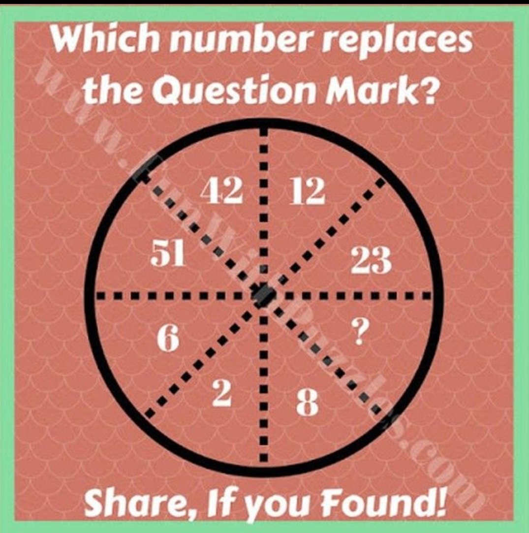 🧠 Only geniuses can solve this!
Which number replaces the question mark? 🤔
Comment your answer 👇

#Puzzle #ThinkSmart #x