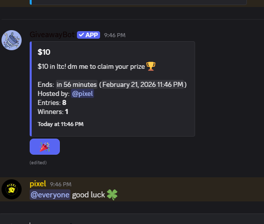 PixeITV's tweet photo. 1 hour left for the $10 giveaway in my discord ⏰🎁

don’t miss it — winner getting picked soon 👀

join up 👇
https://t.co/aNvwcvGEc7 https://t.co/zM94Im2qna