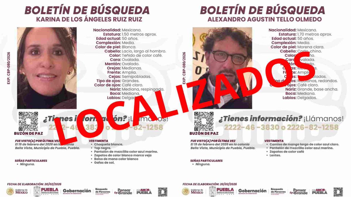 ¿Qué está pasando en Puebla? La semana pasada fue la balacera en Sala de Despecho, que dejó tres jóvenes muertos, y esta vez Karina y Alexandro fueron encontrados sin vida en Chignahuapan, Puebla, tras pasar por Tlaxcala, a donde salieron rumbo a una fiesta de cumpleaños el 19 de