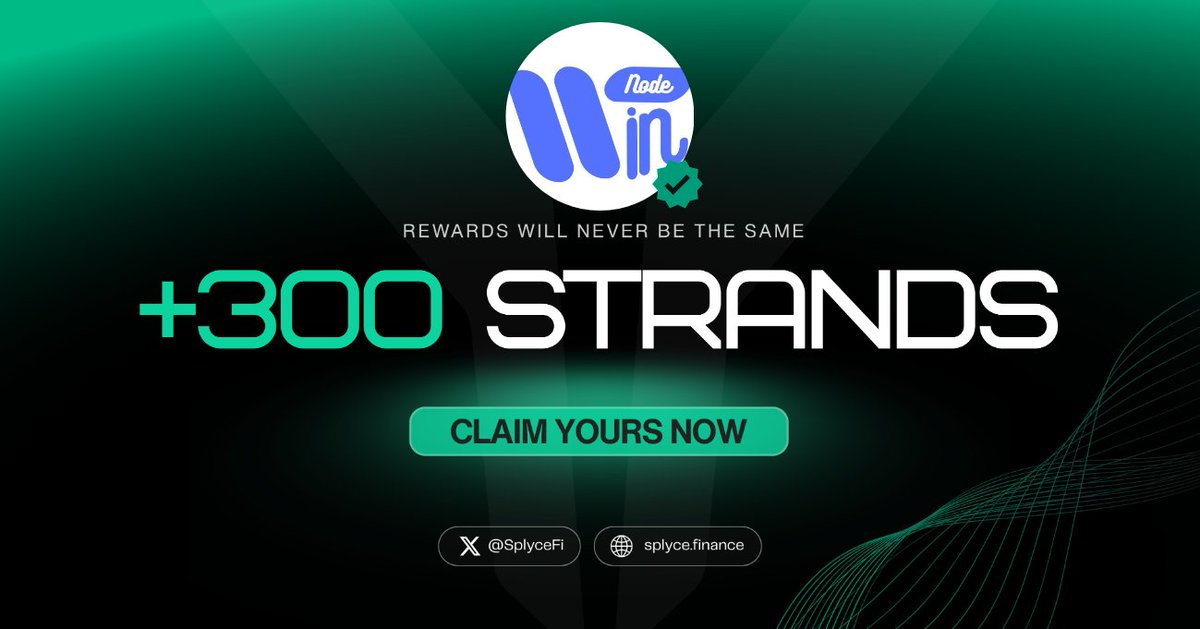 300 Strands claimed. 

Real-world yield is coming to Solana with <a href="/SplyceFi/">Splyce Finance</a> 

Feels good to be early.

Your turn: solana.splyce.finance/rewards?ref=9d…