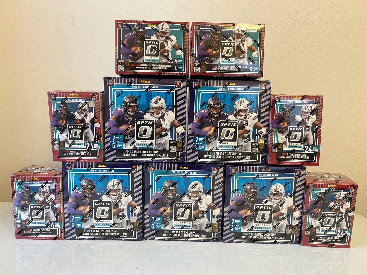 2025 NFL Optic Razz. 6 blasters, 5 megas. 35 $20 spots! Razz will