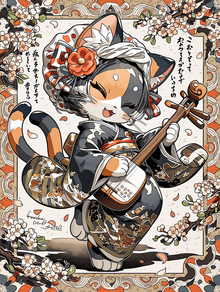 HakumaiDev's tweet photo. 〜 猫の日の猫 ⑤ 〜
A Cat for Cat Day(5 of 10)
#nijijourney https://t.co/qAsMVMvaif