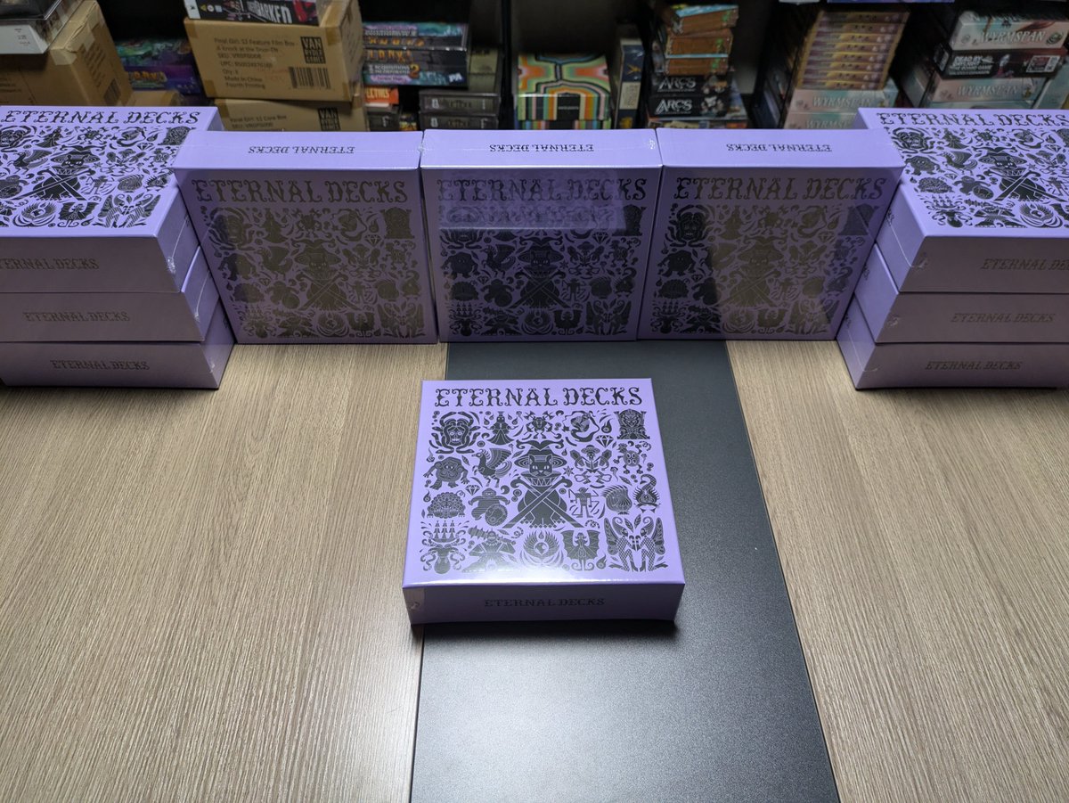 AmuriStudio's tweet image. 「Eternal Decks」が入荷しました。ご興味のある方はご連絡ください。

We have just received copies of "Eternal Decks". Anybody interested in a copy please let us know. 

#eternaldecks #boardgame #cardgame #ボードゲーム　＃ボドゲ