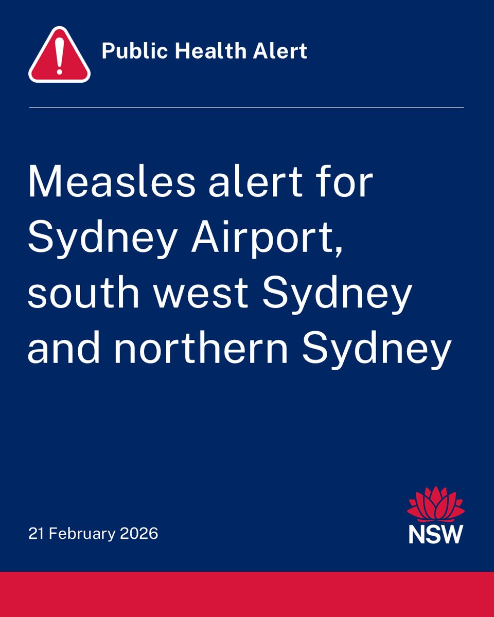 NSWHealth's tweet photo. NSW Health is advising people to continue to be alert for signs and symptoms of measles after being notified of two new cases. One case is a returned traveller from South-East Asia, where there are ongoing outbreaks of measles, and the other is an interstate traveller. https://t.co/uHMvoMOVn5