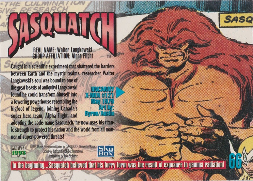 AustinGorton's tweet image. 065 - Sasquatch

The tension is probably the point, but it's still weird seeing a Sasquatch card in an urban setting. 

#TradingCardADay #MM2 #Sasquatch #AlphaFlight #BrianStelfreeze