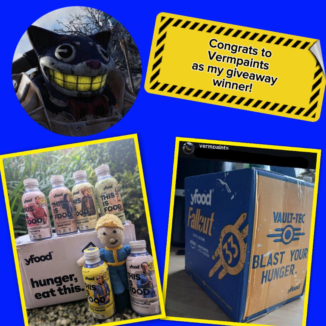 CrazyMCRAngel's tweet photo. 🥳 Congrats to @vermpaints (IG) as my giveaway winner for the limited edition @yfood x Fallout Collab! 😍
🔗 Use my link in my bio (linktree) to check them out! And use my code CMA-INSTA for 10% off!
#yfood #fallout #protienshake #mealdrink #limitededition https://t.co/0alG0i8rsw