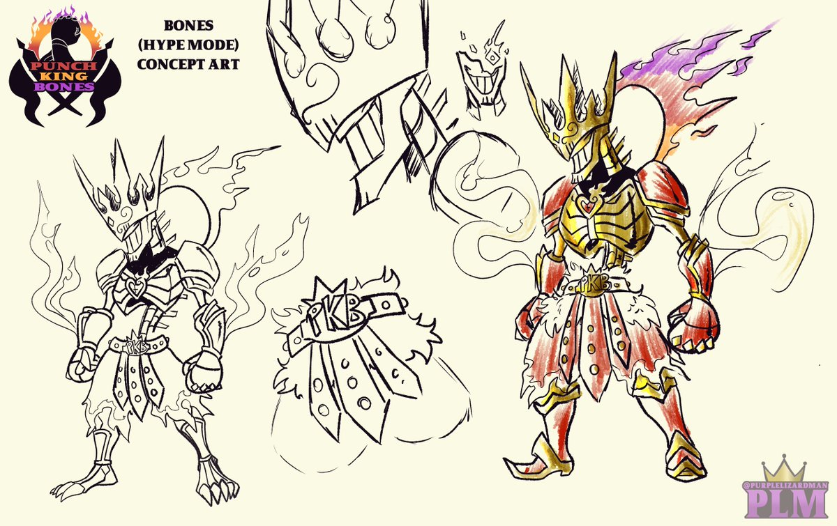 It's unbelievable how long i've been working on Hype Mode Bones
But I'm getting close
It needs to be perfect.
the idea of this is for him to gain armor, and kind of mirror the Purple Knight
#art #artists #oc #ocart #characterdesign #webcomic #animation #skeleton #boxer #king