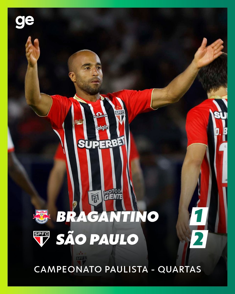 CLASSIFICADO! 🇾🇪🏆✅ São Paulo vence o Bragantino fora de casa e avança às semifinais do Campeonato Paulista. Damián Bobadilla e Lucas marcaram os gols da vitória por 2 a 1.

➡️ Veja como foi: glo.bo/4qO7WUi
📸 Agif e Rubens Chiri/São Paulo

#futebol #sãopaulo