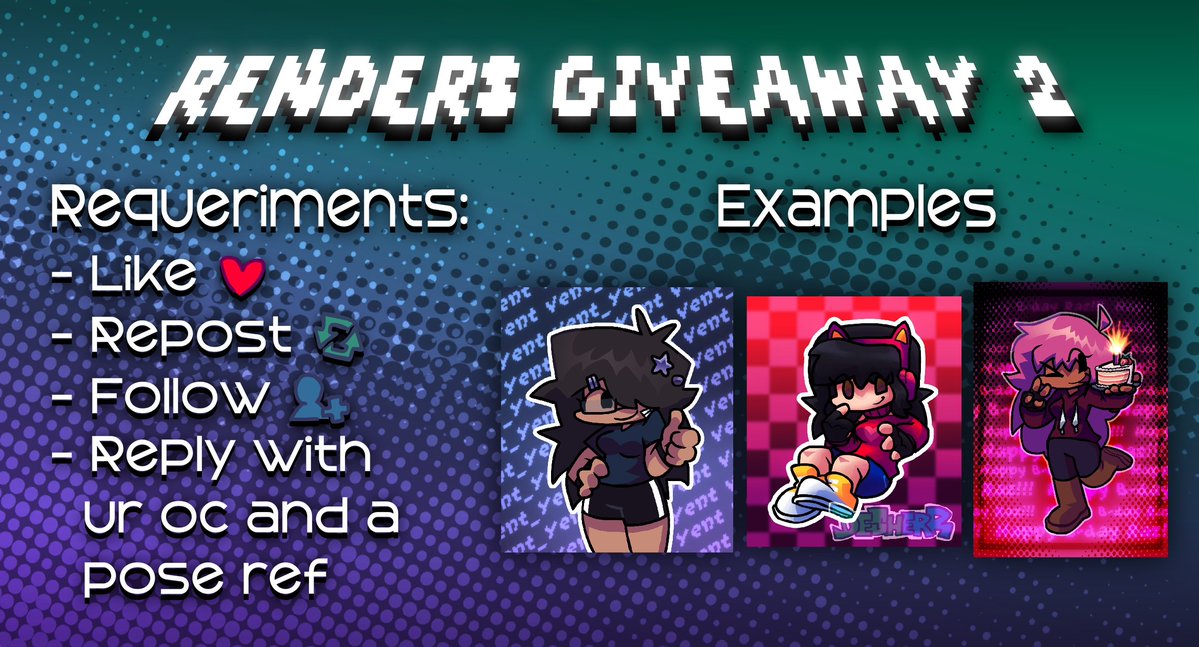 Renders Giveaway 2
just follow the requeriments in the image. Last day to apply February 23th ^^
Also reply with a pose ref!
//
Sorteo de Renders 2
solo sigue los requisitos en la imagen. Último día para aplicar 23 de Febrero ^^
También respondan con una ref de la pose!