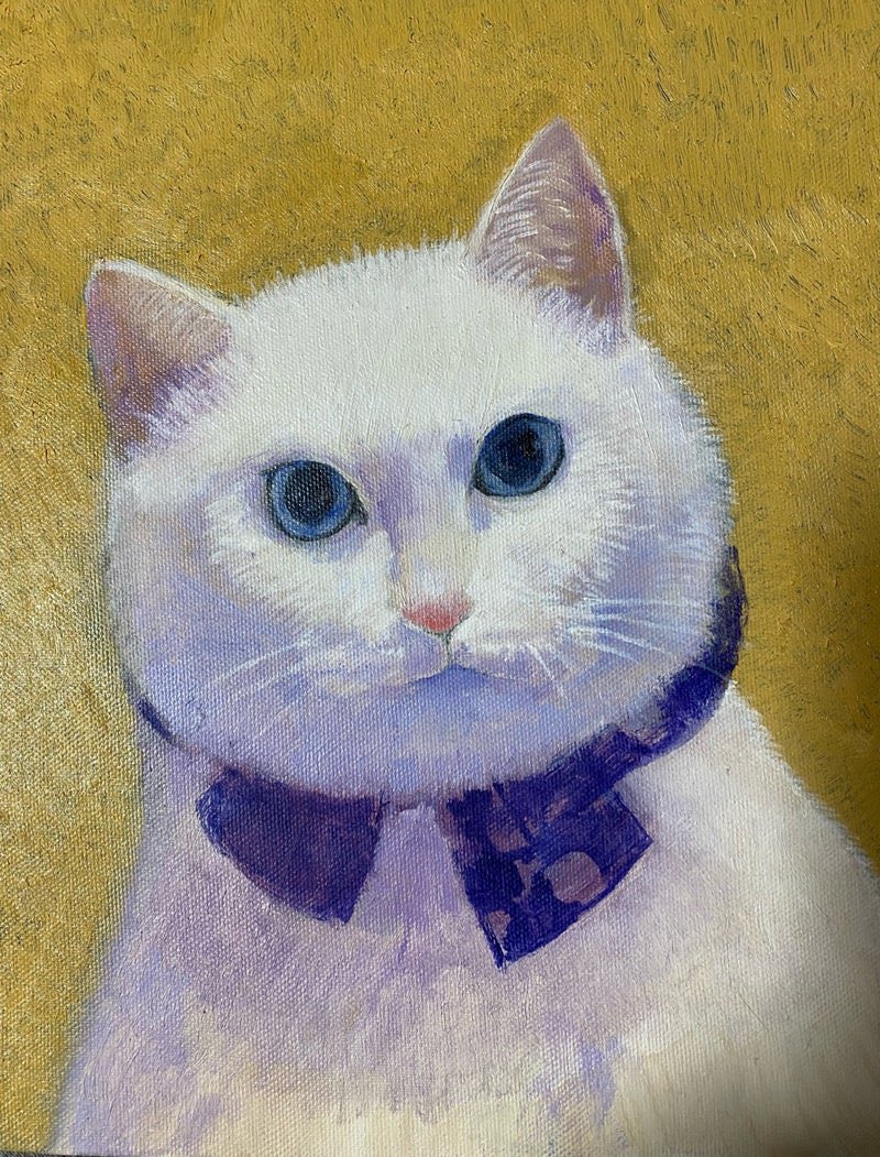 猫の日 今日は猫の日🐱🐾 アクリル、パステル、油絵🧡