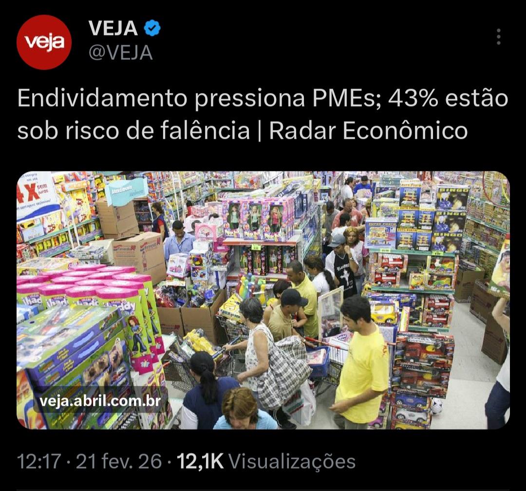 Quase metade das pequenas e médias empresas estao sob risco de falência. 
O setor privado esta morrendo no Brasil. E isso é pauta eleitoral...