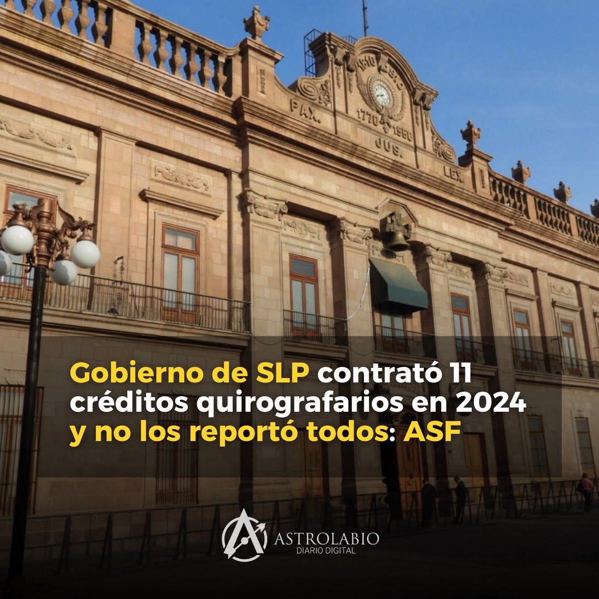 #LoMásLeído 📢❗️ El <a href="/GobEdoSLP/">Gobierno del Estado de San Luis Potosí</a> contrató en el ejercicio fiscal 2024 un total de 11 créditos quirografarios por un monto de más de 5 mil millones de pesos, sin embargo, no los reportó ni publicó en el Registro Público Único de Financiamientos y Obligaciones de Entidades
