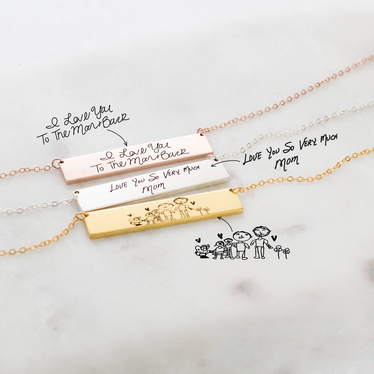 alluniqueness's tweet image. Hold memories close with our gorgeous #CustomHandwritingJewellery. This sleek bar necklace keeps a loved one's signature near your heart. A truly precious #PersonalisedKeepsake and the ideal #SentimentalGiftForMom. alluniqueness.com/Custom-Handwri…