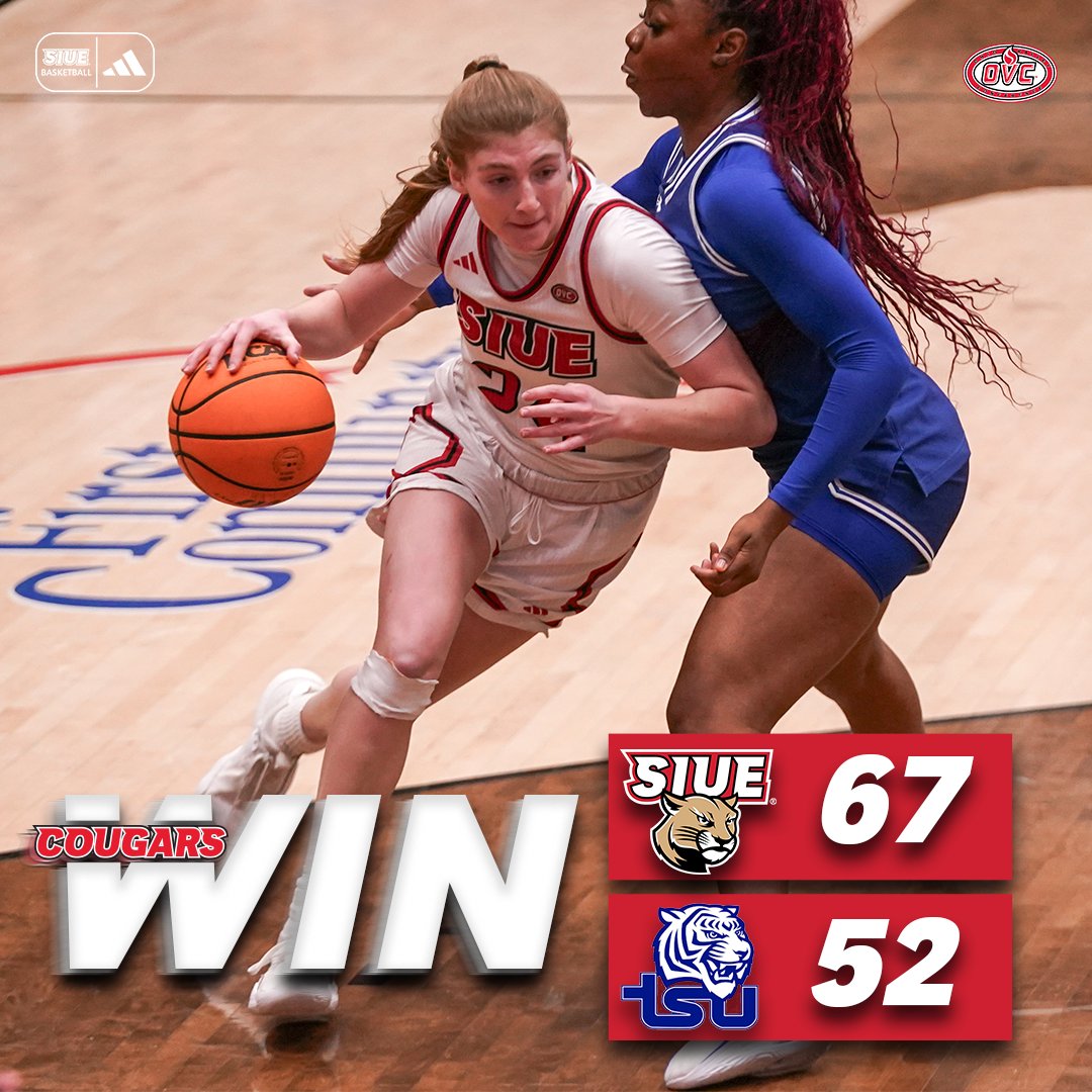 SIUEWBB's tweet photo. Another WIN😤
Freshman Lauren Miller had her first double-double with 14 points and 10 rebounds. 

#2FeetIn | #RollCougs https://t.co/0KLq6S4Fac