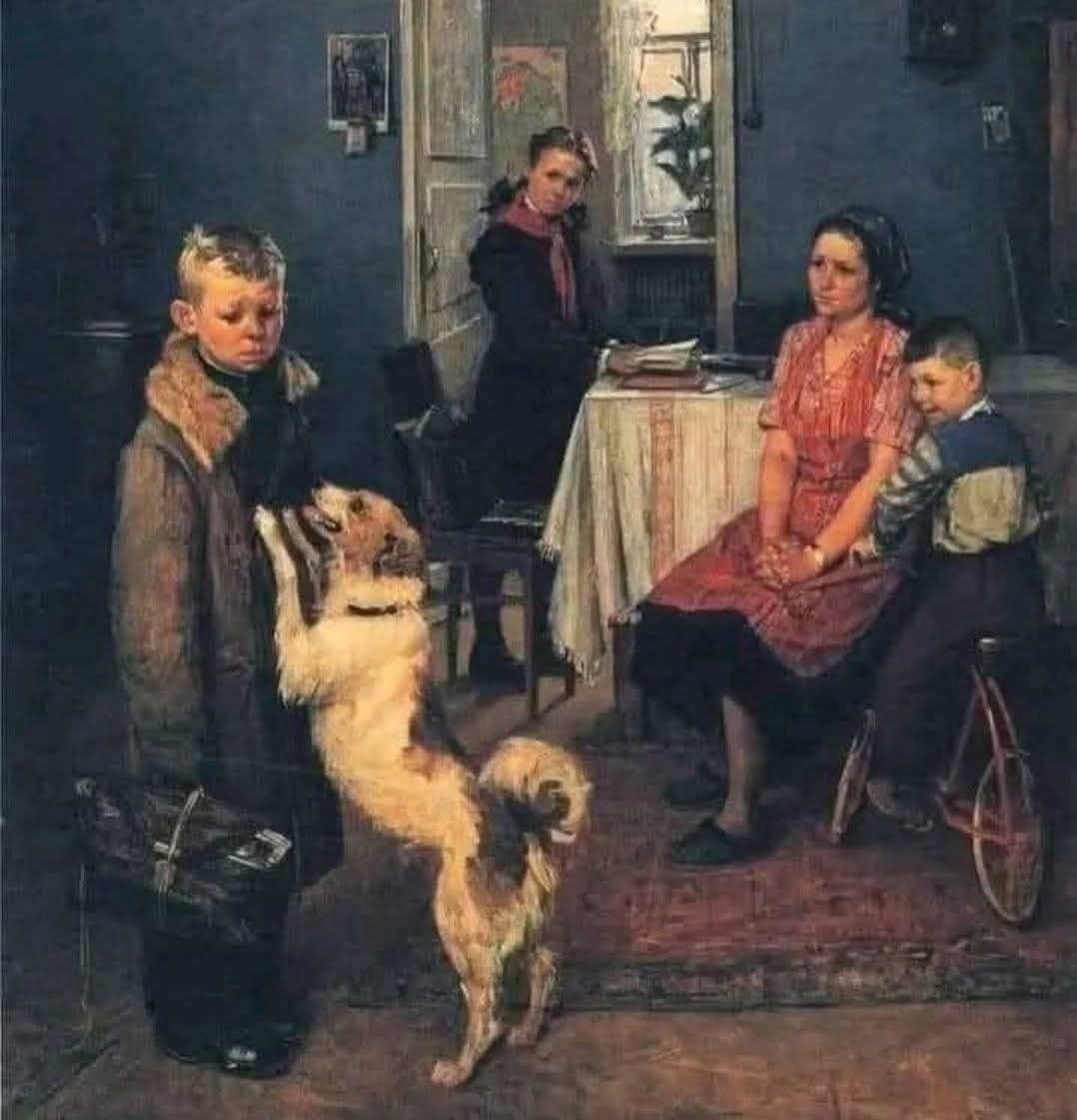 کہا جاتا ہے کہ یہ پینٹنگ تاریخ کی سب سے ذہین تصویروں میں سے ایک ہے، جو سوویت فنکار "فیودور ریشیتنیکوف" کی تخلیق ہے۔
تصویر میں ایک لڑکا اسکول سے واپس آ رہا ہے، وہ "ناکام" ہوا ہے، اور اس کی فیملی اُسے مایوس نظروں سے دیکھ رہی ہے،
اور اُسے ملامت اور ردّ کے جذبات سے برتاؤ کر رہی ہے۔