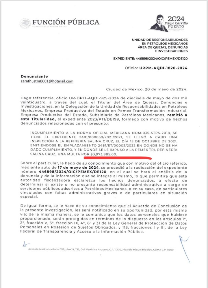 ANIBALCS27's tweet photo. @SimonLevyMx Por denunciar CORRUPCIÓN en mi área de responsabilidad @Pemex, fui hostigado, víctima de MOBBING o acoso laboral y despido injustificado.  ¿Qué nos pasa⁉️ @STPS_mx @CNDH @FGRMexico @ASF_Mexico @TFJAMexico @SENER_mx @BuenGobierno_mx @CIDH @ONUDHmexico https://t.co/BntwApZIBA