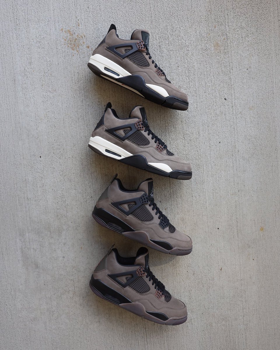 insanesneaker's tweet photo. Travis Scott x Air Jordan 4 F&amp;F Variations 🟤🟣 https://t.co/suxM1vza2r