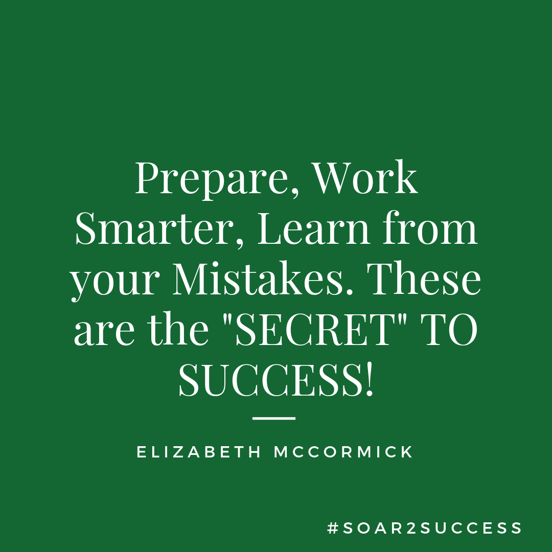pilotspeaker's tweet photo. Prepare, work smarter, Learn from your Mistakes. These are the secret to success! - Elizabeth McCormick #Leadership #Pilotspeaker #Soar2Success https://t.co/DrsyJM8szO