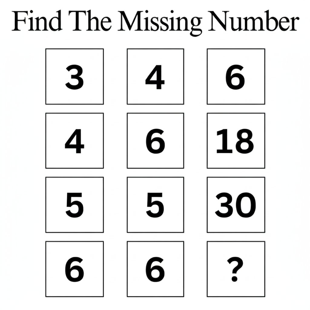 Can you find the missing number?

This one is for the true Math Geniuses!